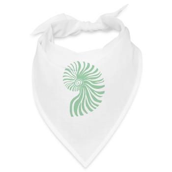 Pastellgrüner Ammonit - Bandana - Weiß - Vorne