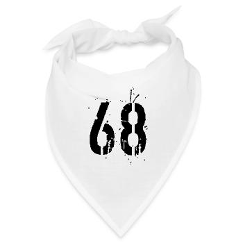 Nummer 68 - Bandana - Weiß - Vorne