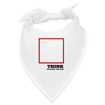Think outside of the box - Bandana - Weiß - Vorne