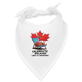 Relaxed Canadian Thanksgiving - Bandana - Weiß - Vorne