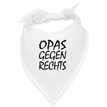 Opas gegen rechts - Bandana - Weiß - Vorne