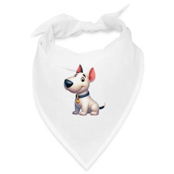 Bullterrier - Bandana - Weiß - Vorne