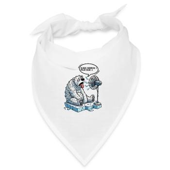 Global Warming Polar Bear Funny Climate Design - Bandana - Weiß - Vorne