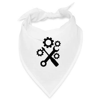 Werkzeug - Schraubendreher Schrauber Bastler - Bandana - Weiß - Vorne