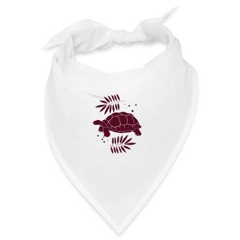 Schildkröte / Kriechtier - Reptilie - Bandana - Weiß - Vorne