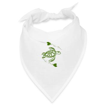 Schildkröte / Kriechtier - Reptilie - Bandana - Weiß - Vorne