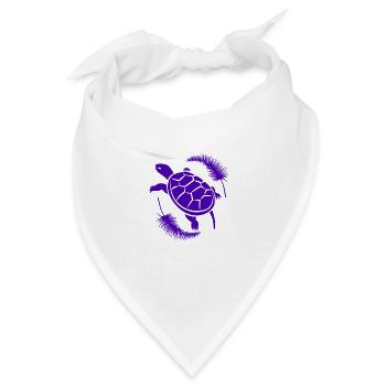 Schildkröte / Kriechtier - Reptilie - Bandana - Weiß - Vorne