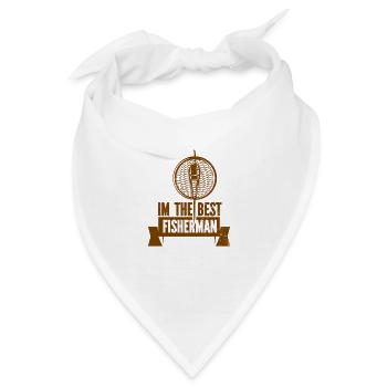 Angler Angelhaken Angelrute Sportfischer - Bandana - Weiß - Vorne