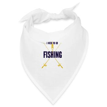 Angler Angelhaken Angelrute Sportfischer - Bandana - Weiß - Vorne