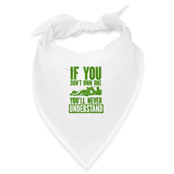Auto Oldtimer Racing Autoliebhaber Auto-Veteranen - Bandana - Weiß - Vorne