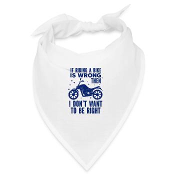 Motorrad Motocross Bike Racing Motorsport - Bandana - Weiß - Vorne