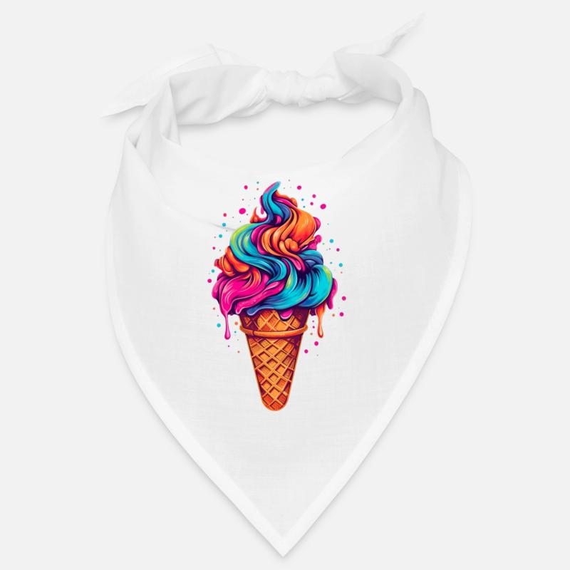Retro Eiscream Eis Waffeleis für eine Eis Bandana