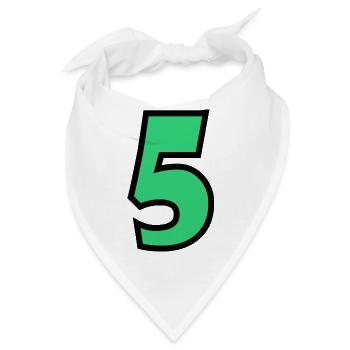 5. JUBILÄUM. 5 JAHRE. 5. JUBILÄUM - Bandana - Weiß - Vorne