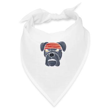Coole Bulldogge Stylistin Gift - Bandana - Weiß - Vorne