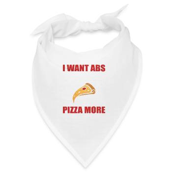 Ich will Pizza Food Vlogger Gift - Bandana - Weiß - Vorne