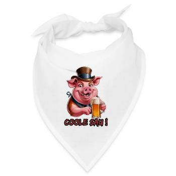 Coole Sau - Cooles Schwein - Party Sau - Bandana - Weiß - Vorne