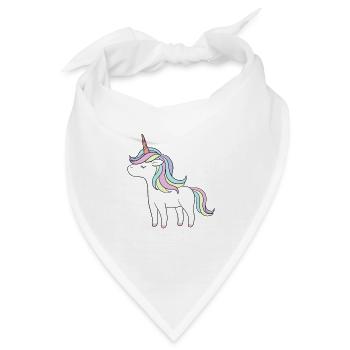 Einhorn Unicorn - Bandana - Weiß - Vorne