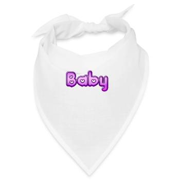 Text Baby - Bandana - Weiß - Vorne
