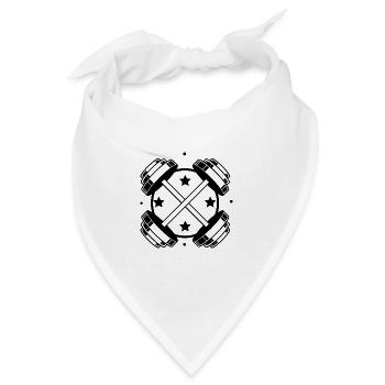 Bodybuilding - Gewichtheben Fitness Workout Gym - Bandana - Weiß - Vorne