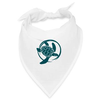 Schildkröte / Kriechtier - Reptilie - Bandana - Weiß - Vorne