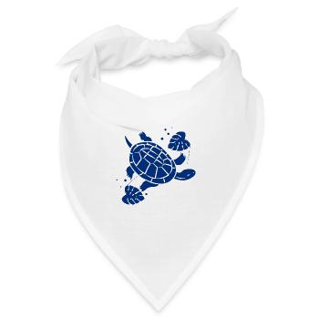 Schildkröte / Kriechtier - Reptilie - Bandana - Weiß - Vorne