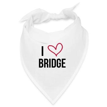 I Love Bridge - Bandana - Weiß - Vorne