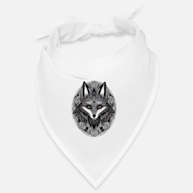 Fox Mandala Drawing Complex Nature Wilderness Bandana