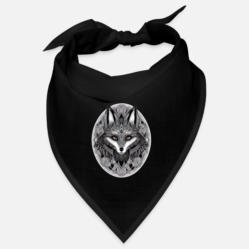 Renard Mandala Dessin Complexe Nature Sauvage Bandana