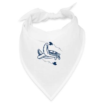 Schildkröte / Kriechtier - Reptilie - Bandana - Weiß - Vorne