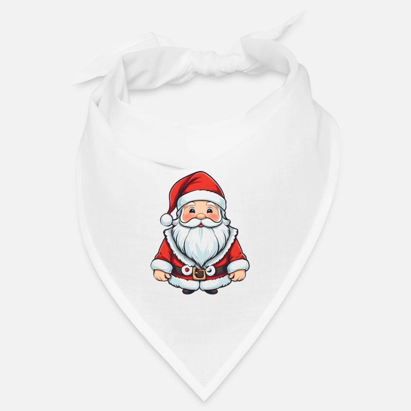 Comic Weihnachtsmann - Bandana - Weiß