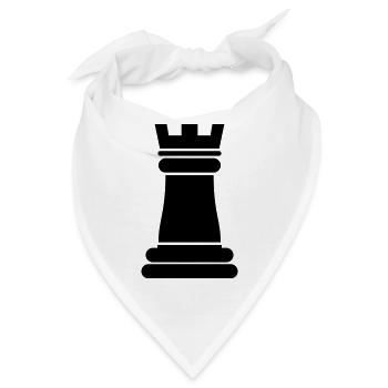 Schachfigur Turm - Bandana - Weiß - Vorne