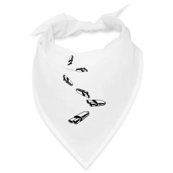 Auspuff Tuning - Bandana - Weiß - Vorne