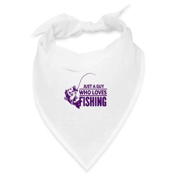 Angler Angelhaken Angelrute Sportfischer - Bandana - Weiß - Vorne