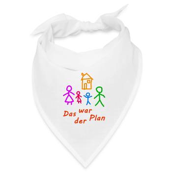 Das war der Plan - Kinderzeichnung - Bandana - Weiß - Vorne