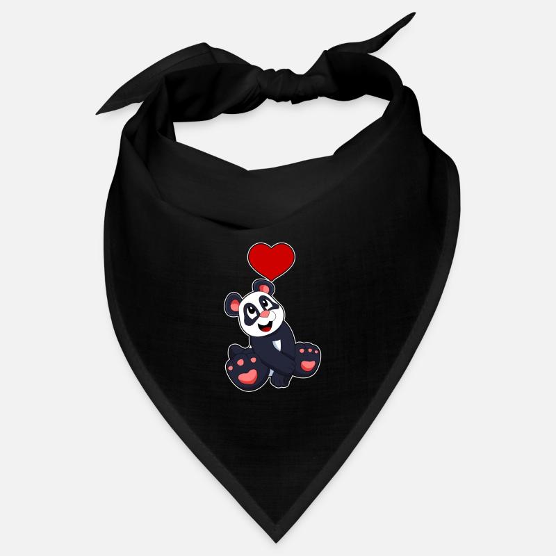 Panda avec coeur Bandana