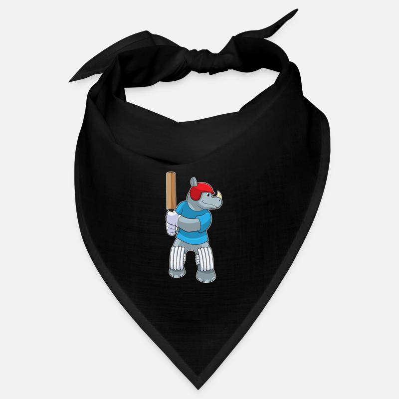 Rhino cricket avec batte de cricket Bandana