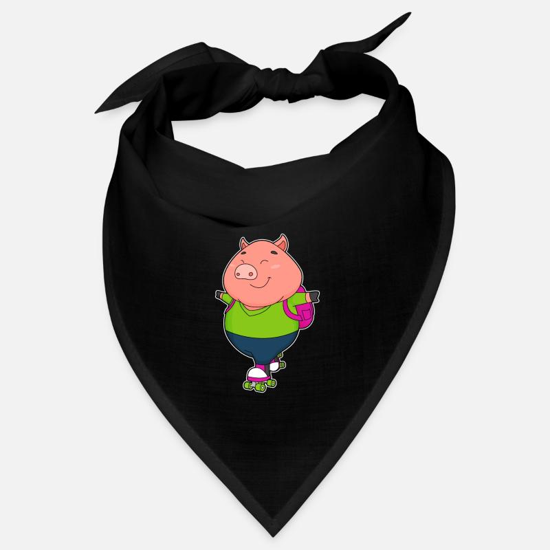 Pig skating with roller skates Bandana