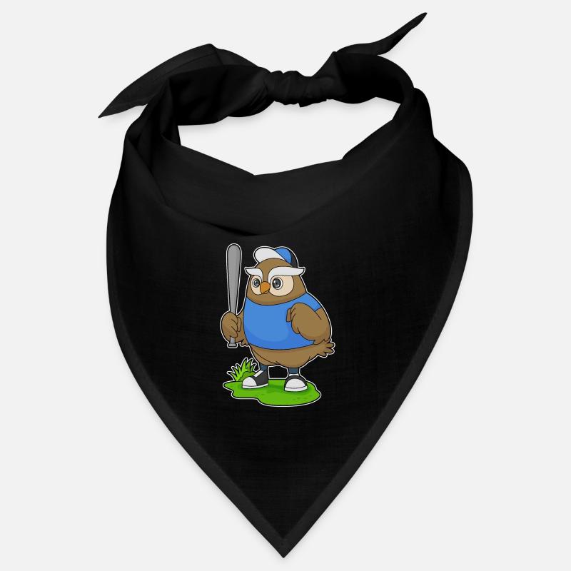 Eule Baseball Baseballschläger Bandana