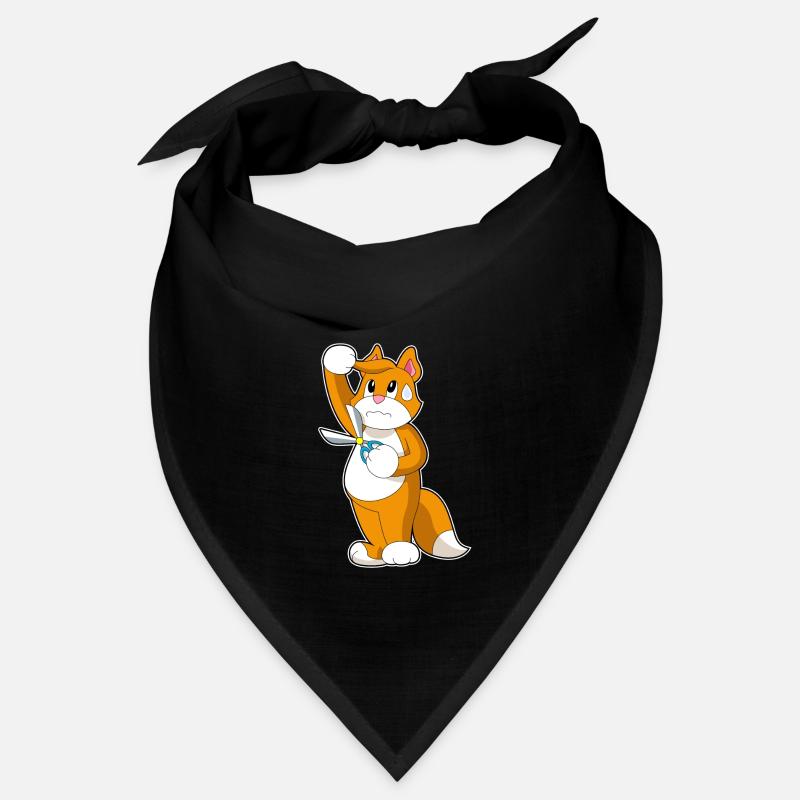 Cat Coiffeur Ciseaux Bandana