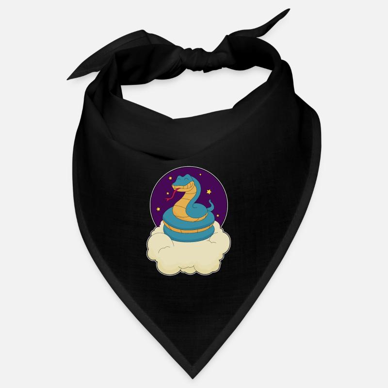 Serpent, Nuit, Étoiles, Nuages Bandana