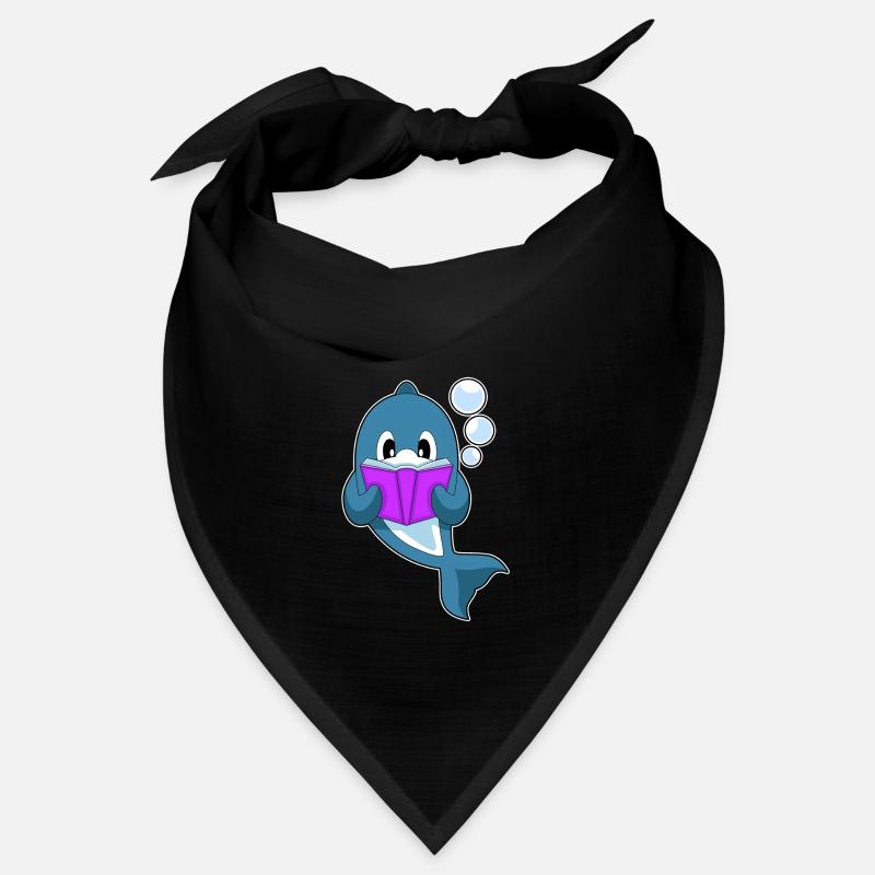Dolphin Reading Book Bandana