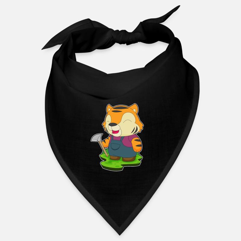 Tiger Miner Pickaxe Mining Bandana
