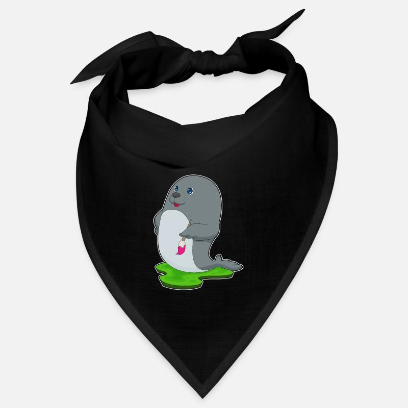 Seehund Maler Pinsel Malen Bandana