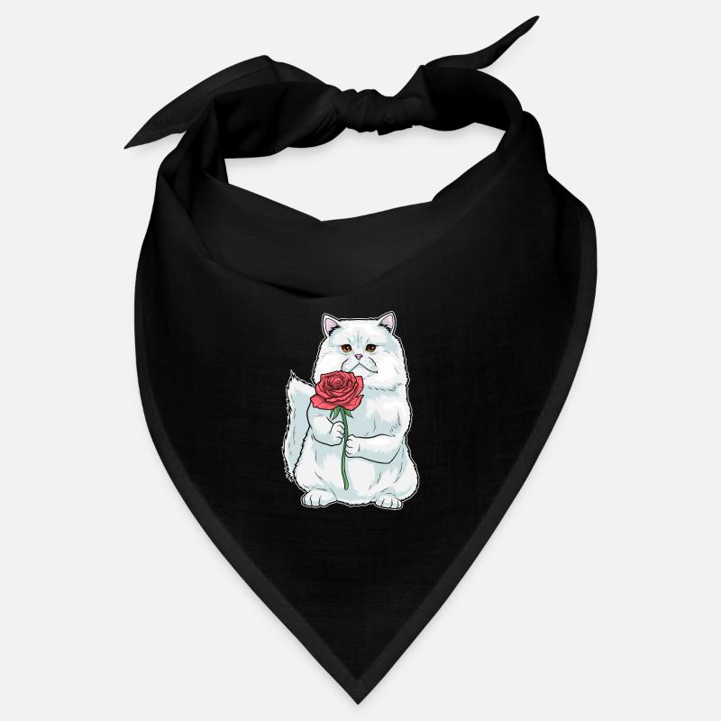 Persische Katze Rose Blumen Bandana