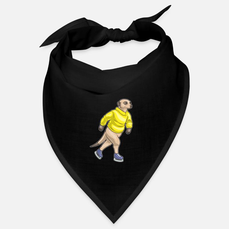 Erdmännchen Eislaufen Schlittschuhe Bandana