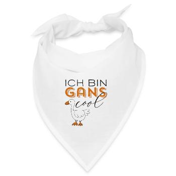 Ich bin GANS cool - Bandana - Weiß - Vorne