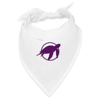 Schildkröte / Kriechtier - Reptilie - Bandana - Weiß - Vorne