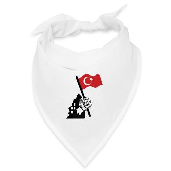 Türkei Türkiye türkische Flagge - Bandana - Weiß - Vorne
