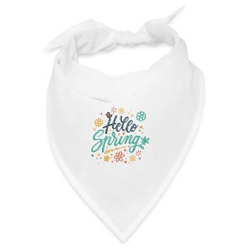Hallo Frühling - Bandana - Weiß - Vorne