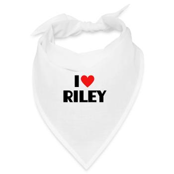 Ich liebe Riley Herz Grafik Namen Geschenk - Bandana - Weiß - Vorne